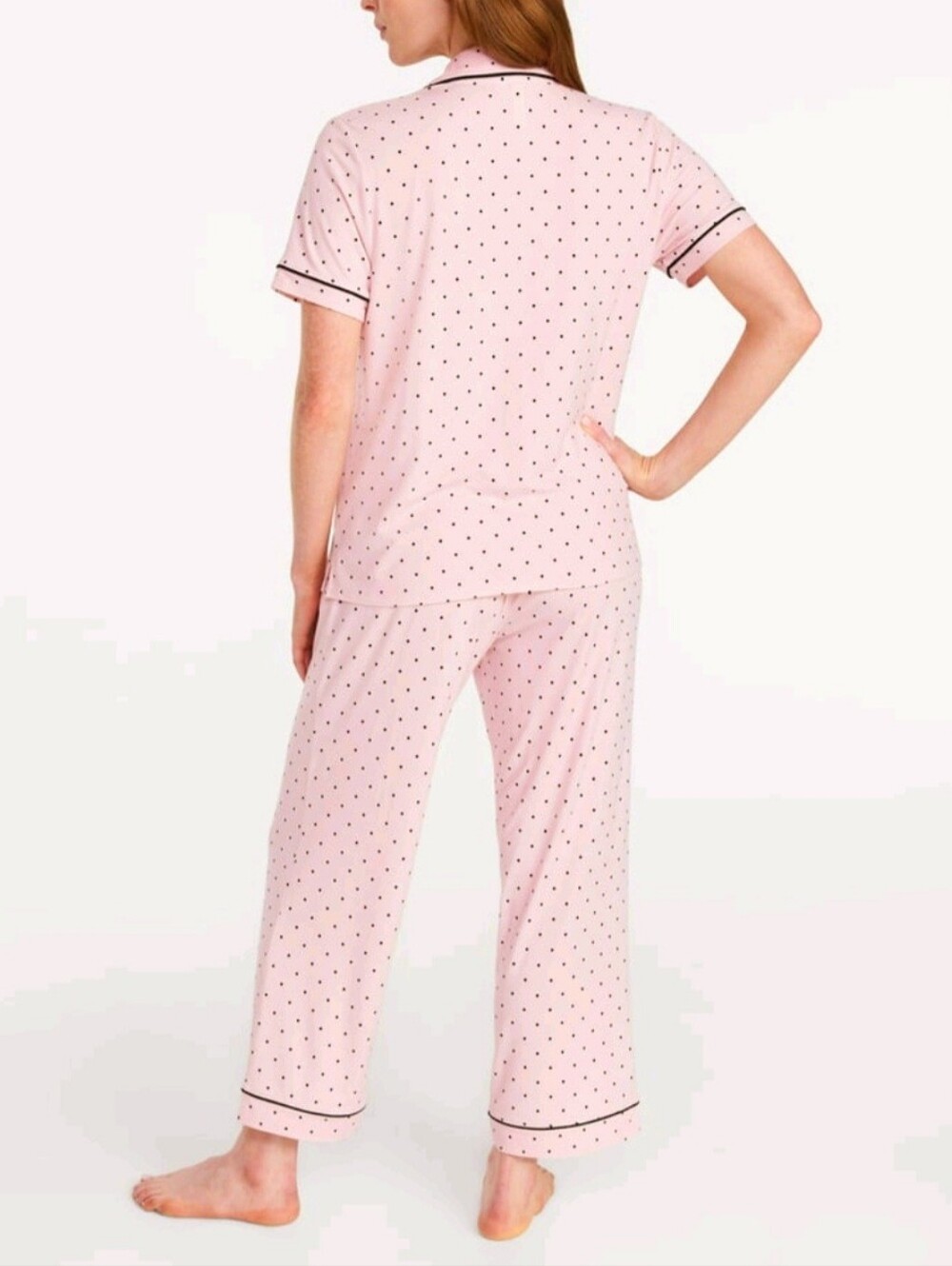 Joyspun Women's Pink Polka Dot Pajama Set - Picture 4 of 7